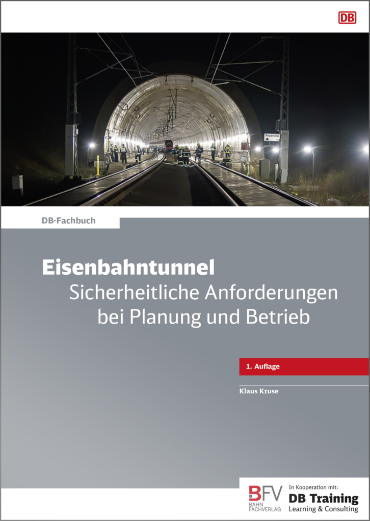 Buchcover „Eisenbahntunnel. Sicherheitliche Anforderungen bei Planung und Betrieb", 1. Auflage