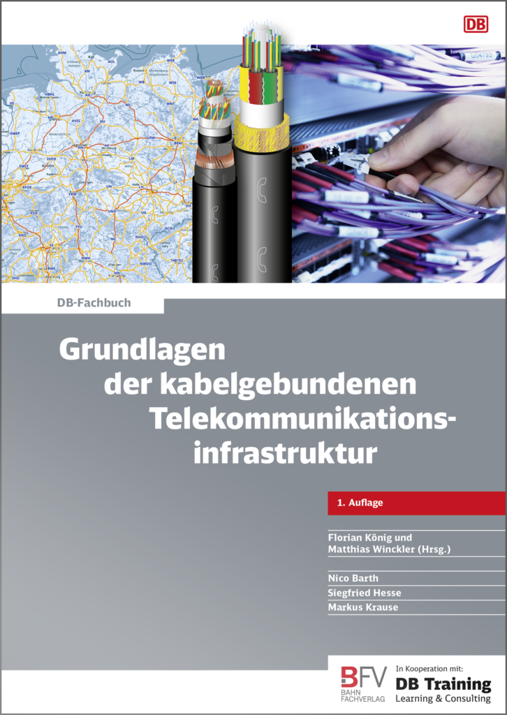Buchcover „Grundlagen der kabelgebundenen Telekommunikationsinfrastruktur" – DB-Fachbuch